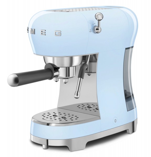 SMEG Espressomaschine mit Siebträger Kaffeemaschine Pasetellblau ECF02PBEU