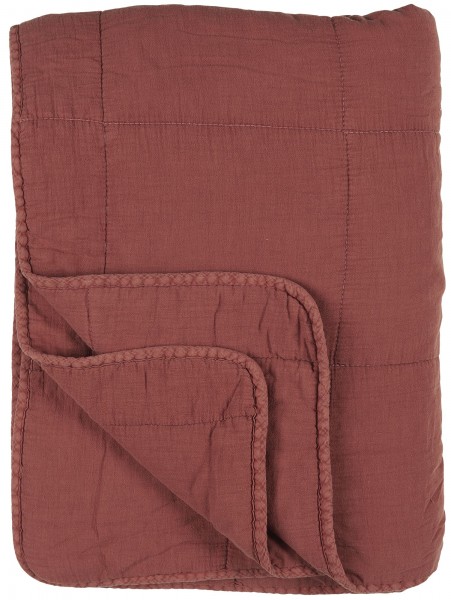 Decke Quilt Tagesdecke Überwurf Faded Rose Rot 180x130cm Ib Laursen 6208-37