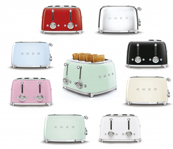 Toaster SMEG 4-Schlitz-Toaster Auswahl Farbe TSF03