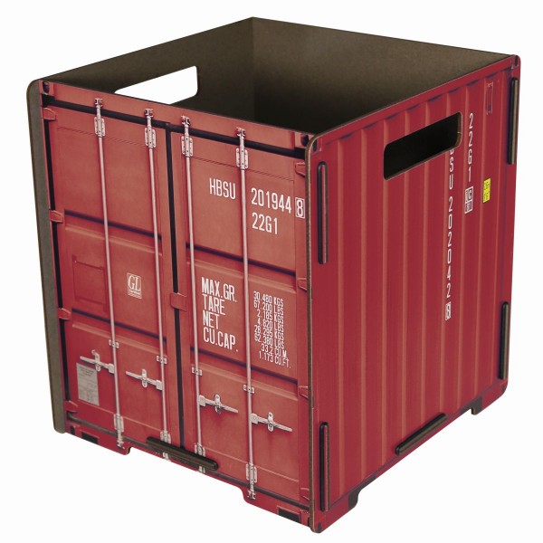 Werkhaus - Papierkorb &quot;Container&quot; Rot CO1032 Mülleimer Abfalleimer Papierkörbe
