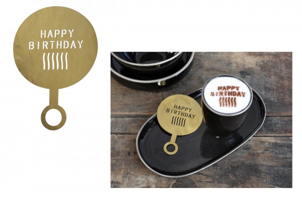 Kaffee Schablone Happy Birthday Chic Antique 61644-13