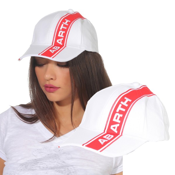 Abarth - Cap Mütze Schildmütze Kappe Basecap Damen Weiß