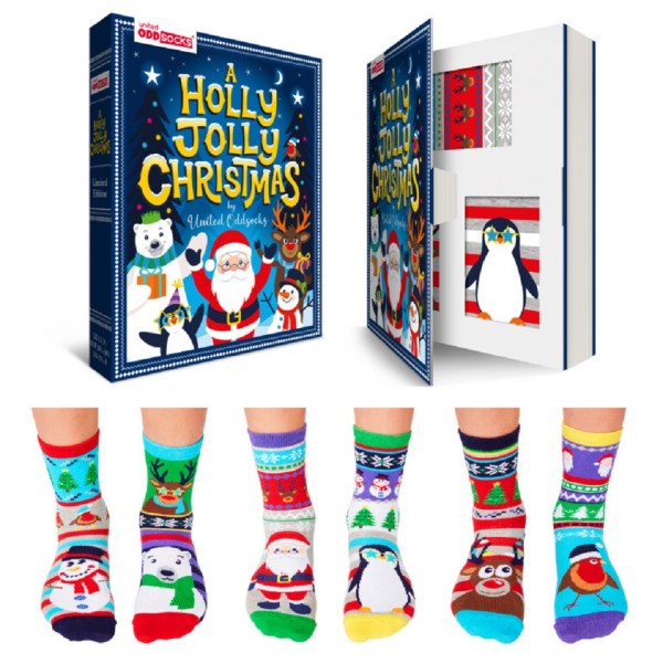 3 Paar Socken Strümpfe Kinder Gr. 30,5-38,5 Jolly Christmas Oddsocks
