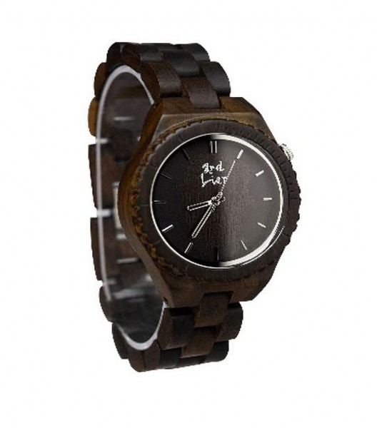 Damen Armbanduhr Holzuhr handgemacht aus Holz 2nd Liar Dunkelbraun