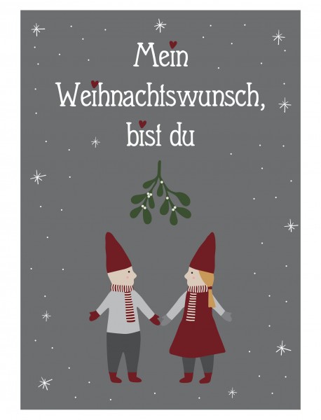 Wandschild Metallschild Schild &quot;Mein Weihnachtswunsch bist du&quot; Laursen 70161-00