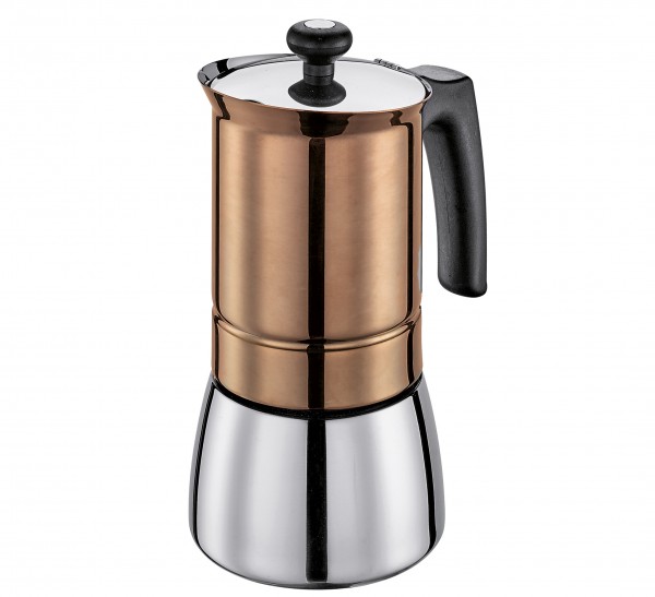 Espressokocher Kaffeebereiter Induktionsgeeignet kupfer 6T cilio TOSCA 341430