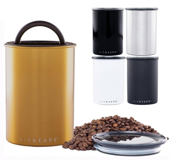 Airscape Edelstahl Kaffeedose Vorratsdose luftdicht 1,8L Auswahl Farbe