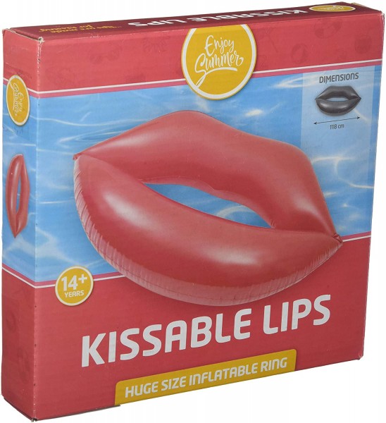 XXL aufblasbare Lippen Pink 118cm Lang 8719831320622