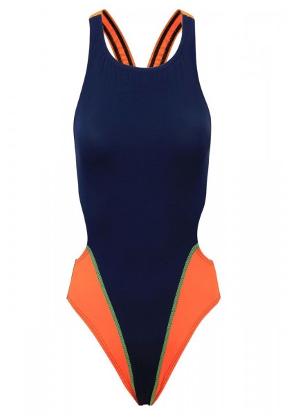 Fashy - Badeanzug Dunkelblau Orange Gr.36 Aquafeel (2001 00 Nr.18) Damen