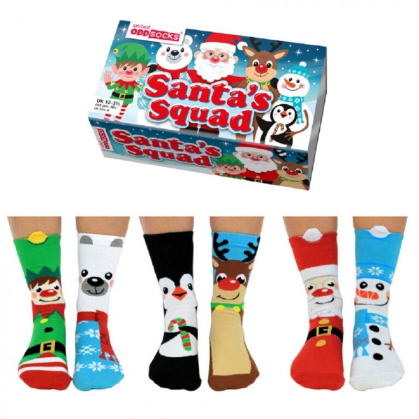 3 Paar Socken Strümpfe Kinder Gr. 30,5-38,5 Santas Squad Oddsocks