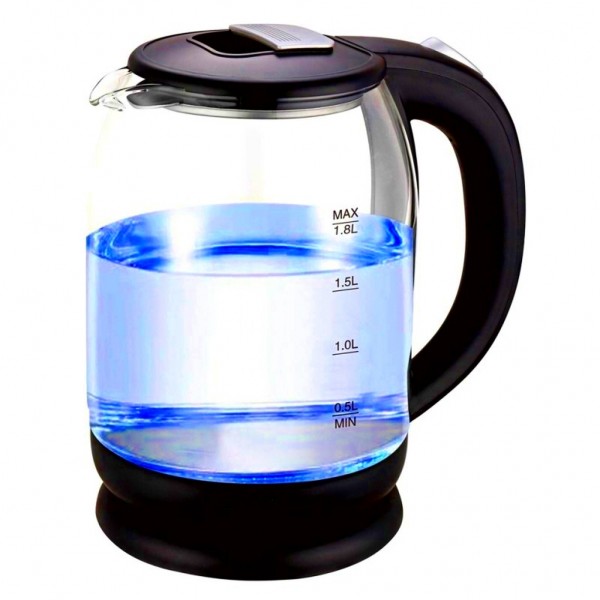 Glas Wasserkocher Teekocher 1,8L 1500W LED-Beleuchtung Ceffinger CF-GWK1.8