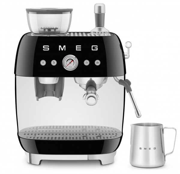 SMEG Espressomaschine Siebträger Kaffeemaschine schwarz EGF03BLEU