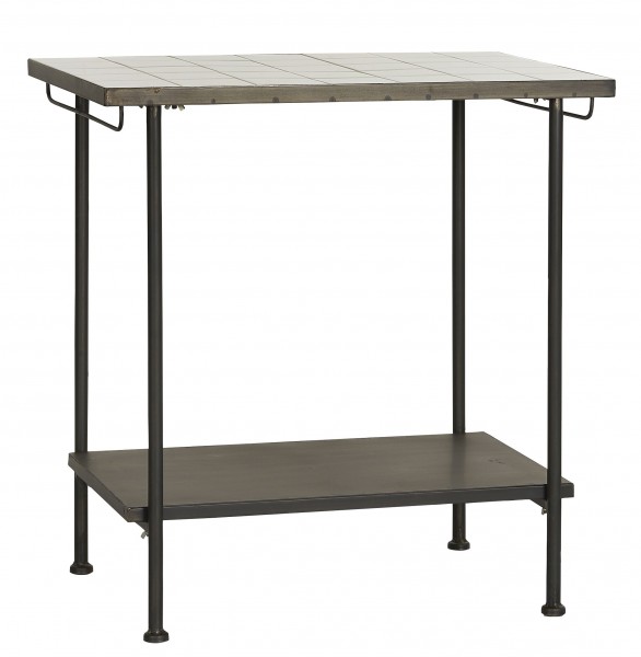Fliesentisch Tisch Beistelltisch Arbeitstisch Metall Fliesen Ib Laursen 31075-25