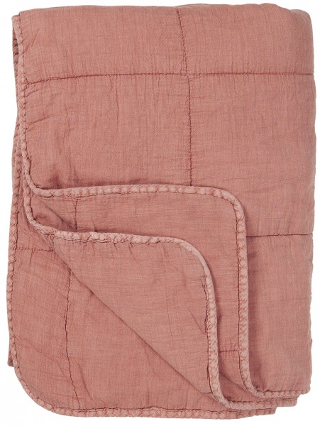 Decke Quilt Tagesdecke Überwurf Desert Rose Rot 180x130cm Ib Laursen 6208-64