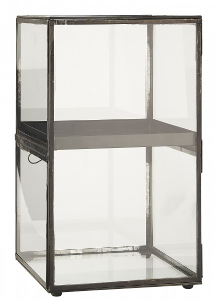 Glasschrank Glasvitrine Vitrine Regal Schränkchen Glas Metall Ib Laursen 0889-25