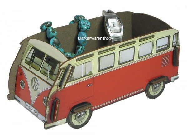 Werkhaus - Minibox VW Bus &quot;Bulli&quot; rot/weiß (WH3008) Box Utensilienbox Stiftebox