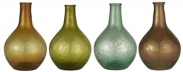 4x Vase Blumenvase Set Glas Langer Hals H 16cm Ib Laursen 8552-99