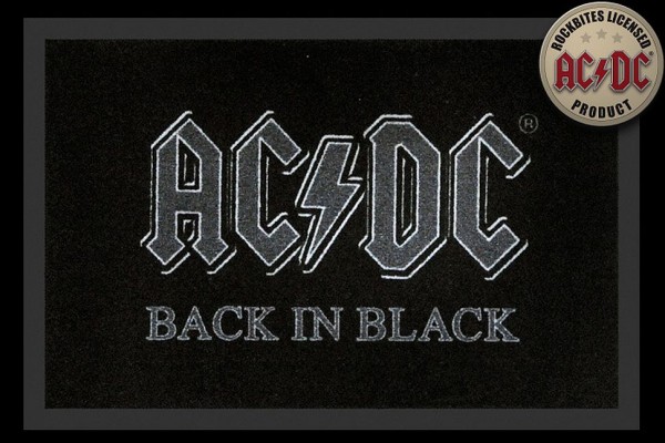 Rockbites Fußmatte &quot;AC/DC Back in Black&quot; Türmatte Fußabstreifer 22 (100833)